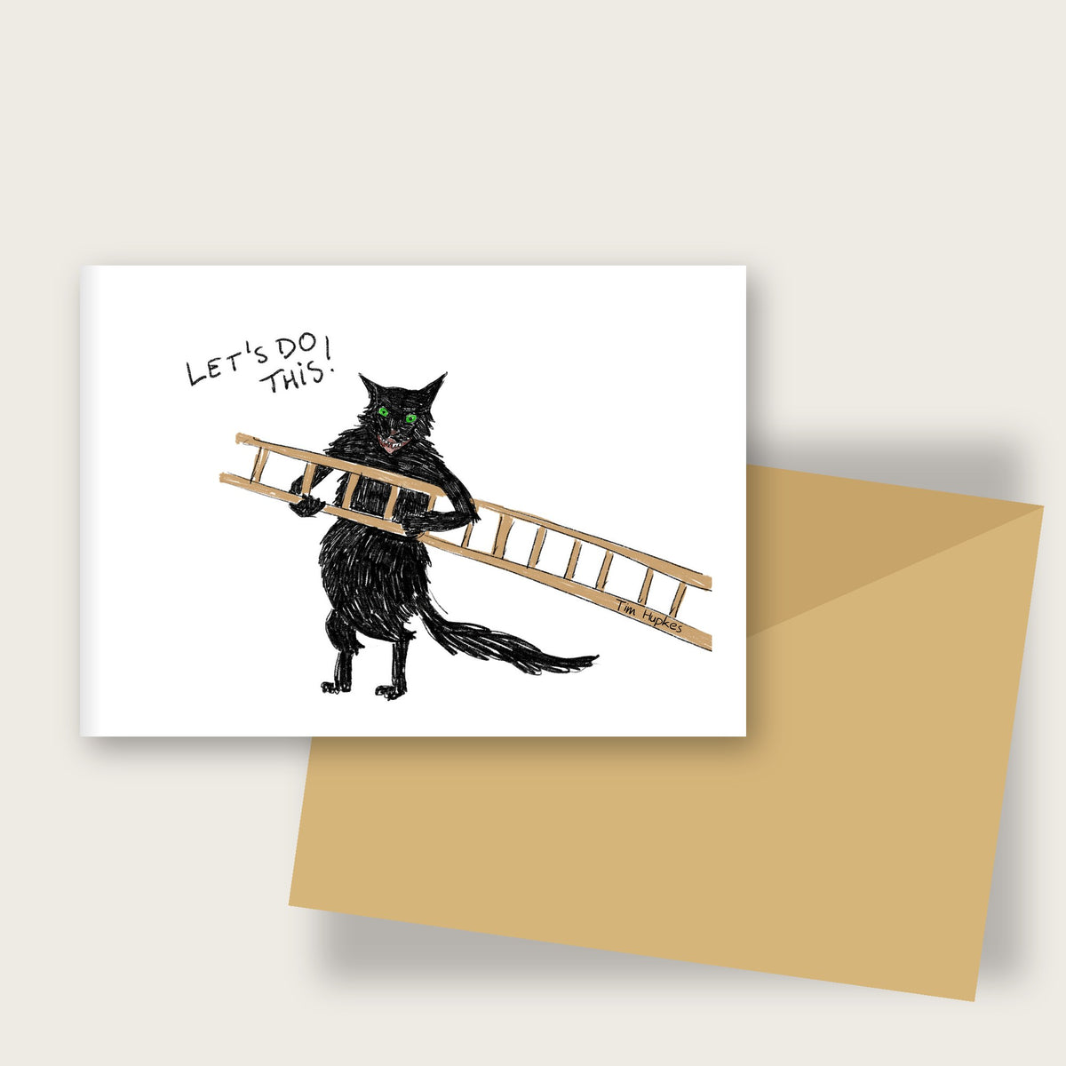 Chaos greeting card by Tim Hupkes, with envelope