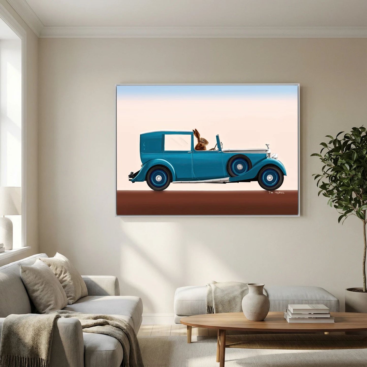 Rolling Hare | Canvas Print
