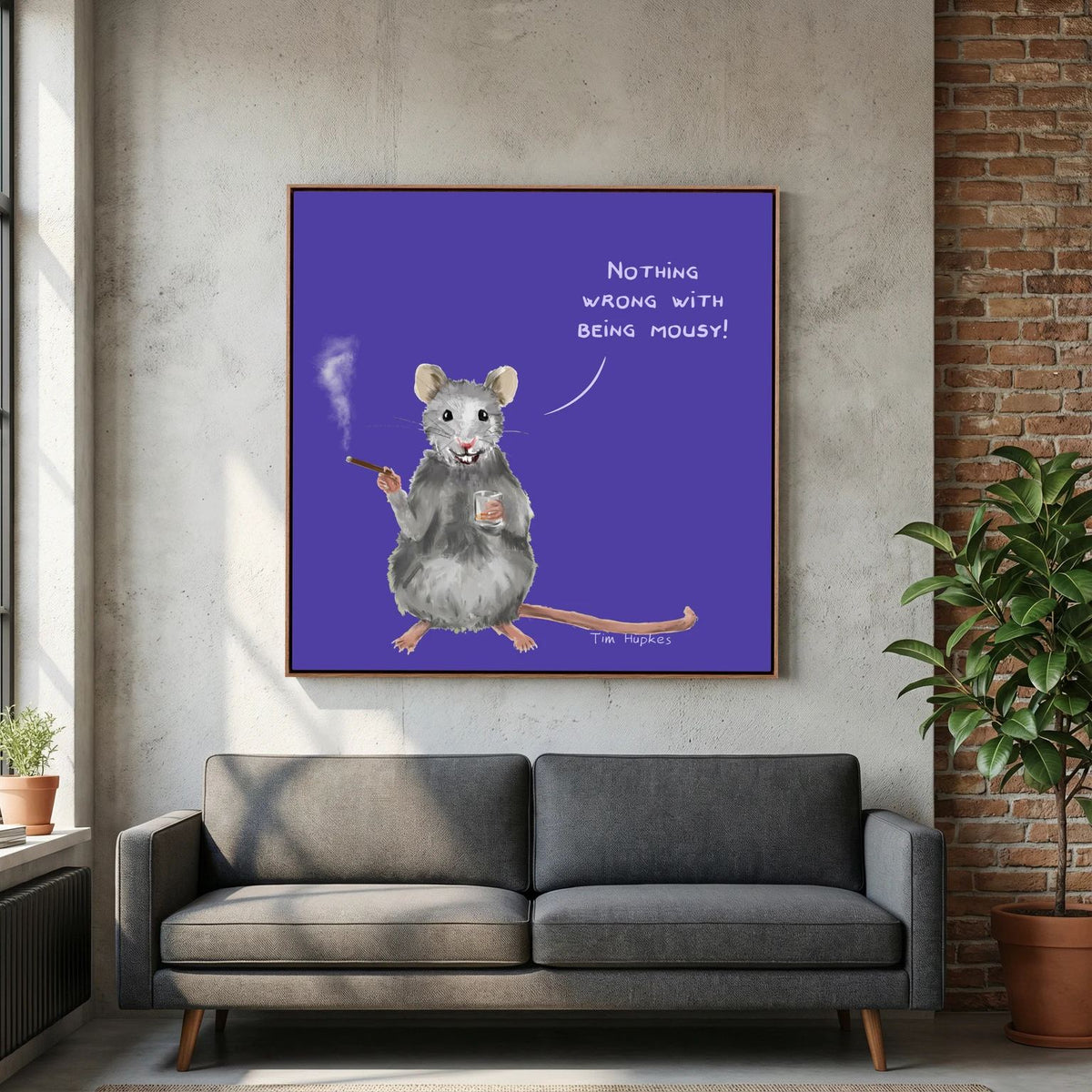 Mousy | Purple | Canvas Print