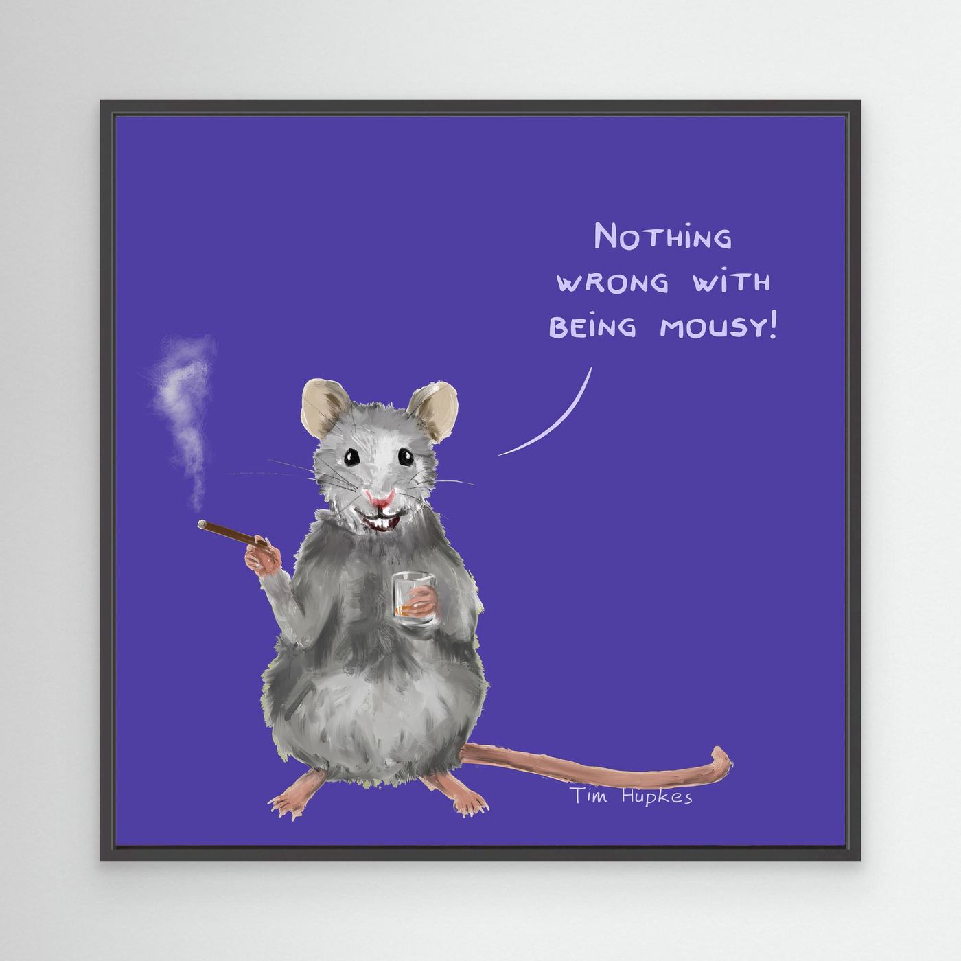 Mousy Purple | Fine Art Canvas Print with mouse
