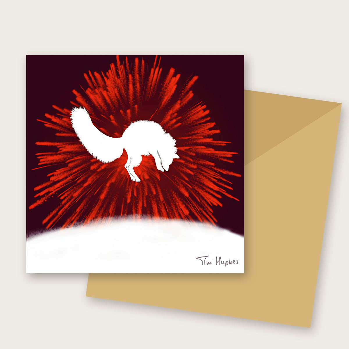 The Hunt greeting card by Tim Hupkes, with envelope