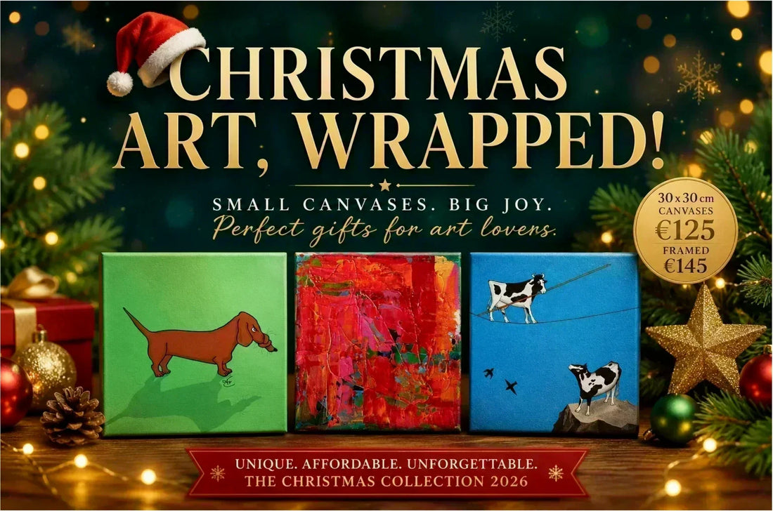 Artworks knotted dogs, Have Fun and Daredevil by Tim Hupkes in Christmas surroundings