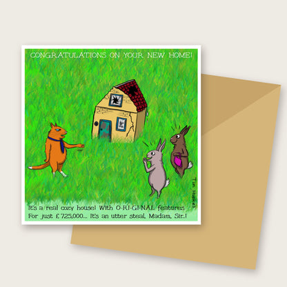 House Cat greeting card by Tim Hupkes, English version, with envelope