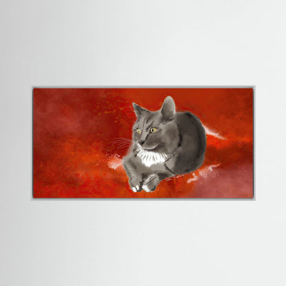 Penny by Tim Hupkes, canvas print in a white frame