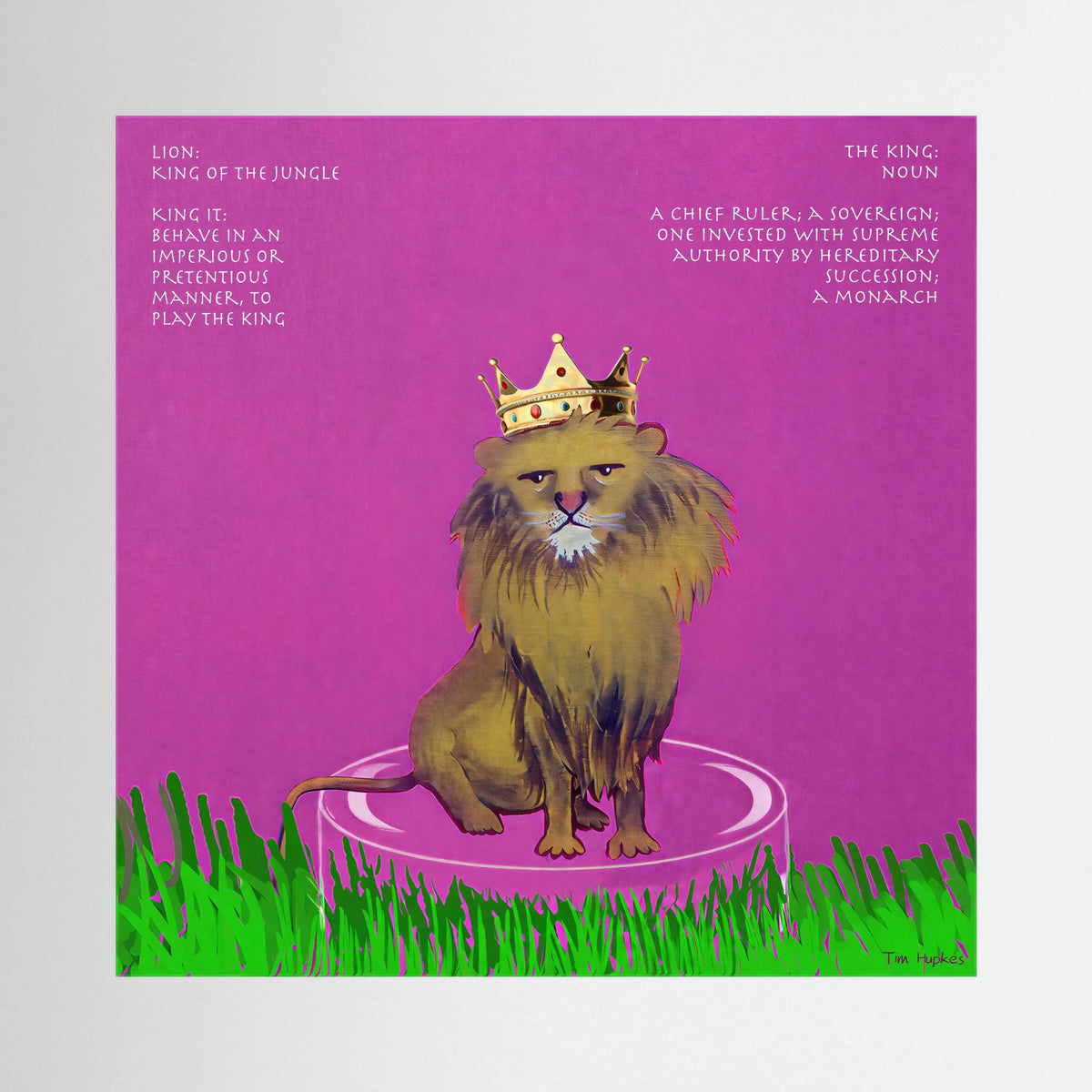 The King by Tim Hupkes, canvas print unframed