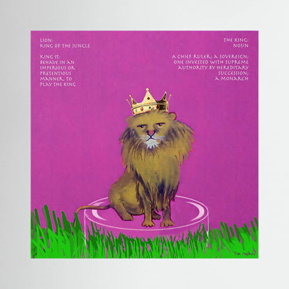 The King by Tim Hupkes, canvas print unframed