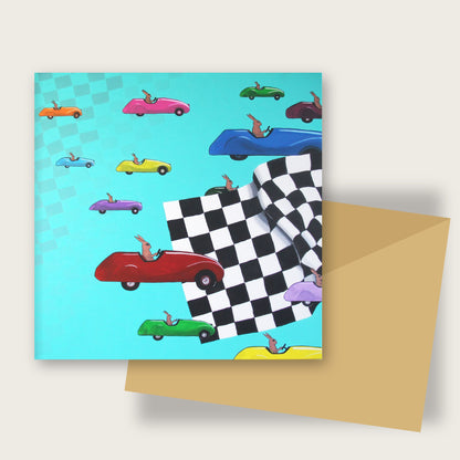 The Race greeting card by Tim Hupkes, with envelope