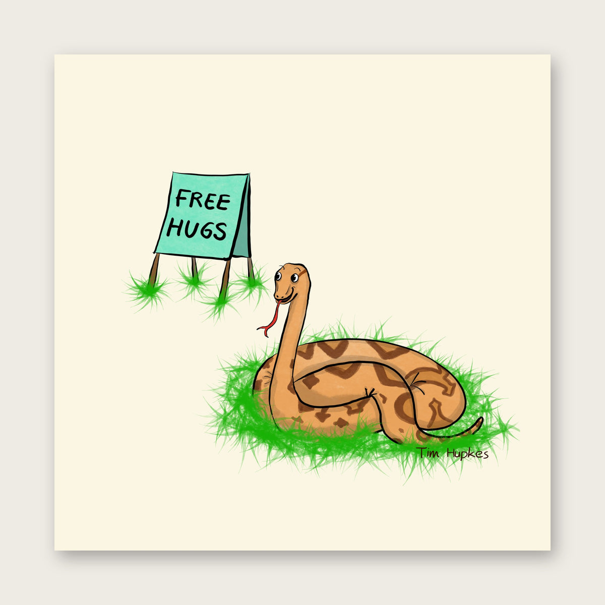 Free Hugs greeting card by Tim Hupkes