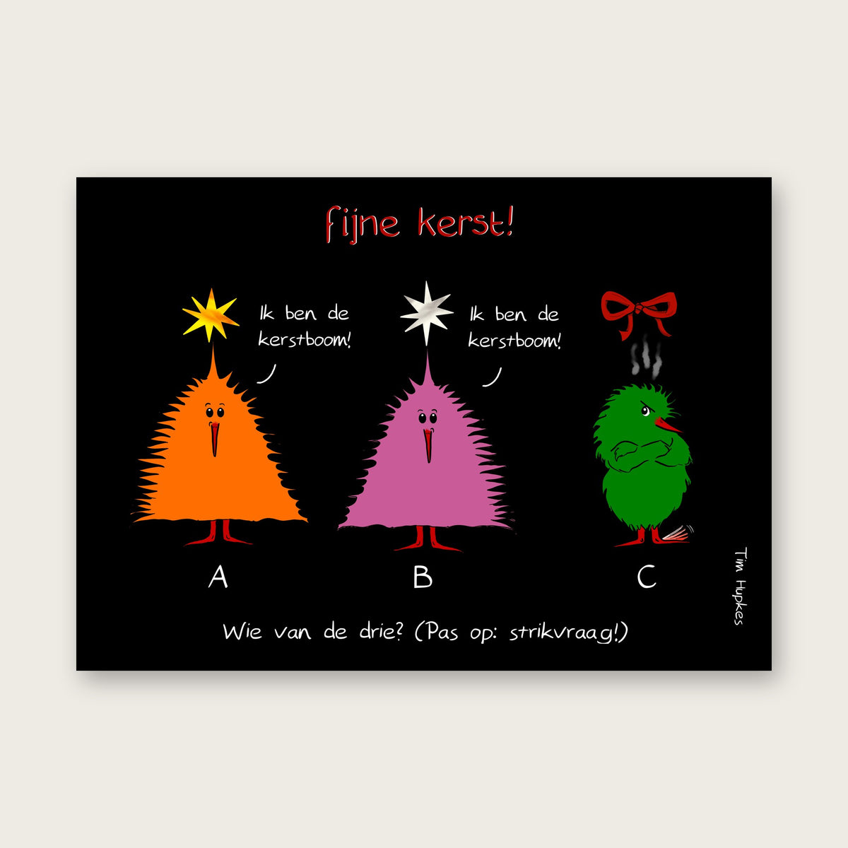 Strikvraag greeting card by Tim Hupkes