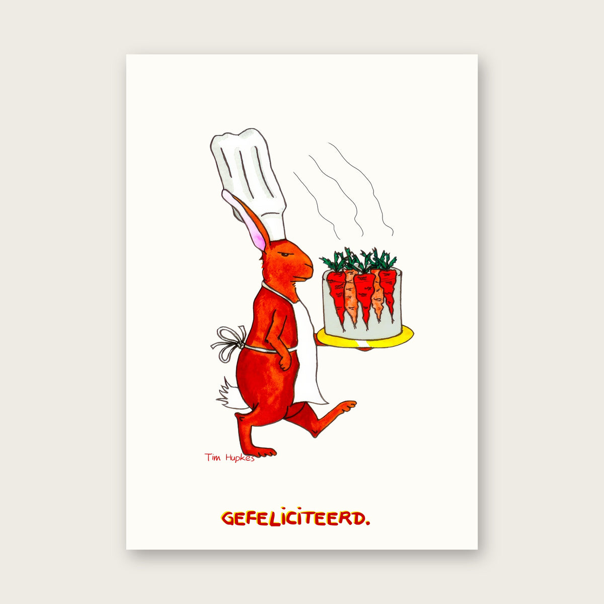 Carrot Cake greeting card by Tim Hupkes, Dutch version