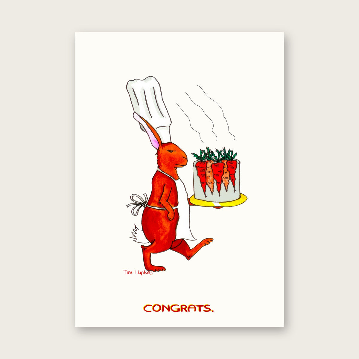 Carrot Cake greeting card by Tim Hupkes, English version