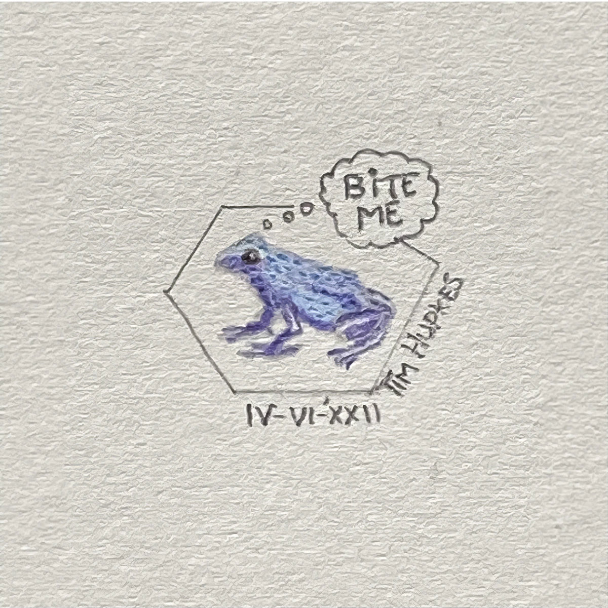 Poison Dart Frog | Original Tiny Drawing | Crude Little Animals