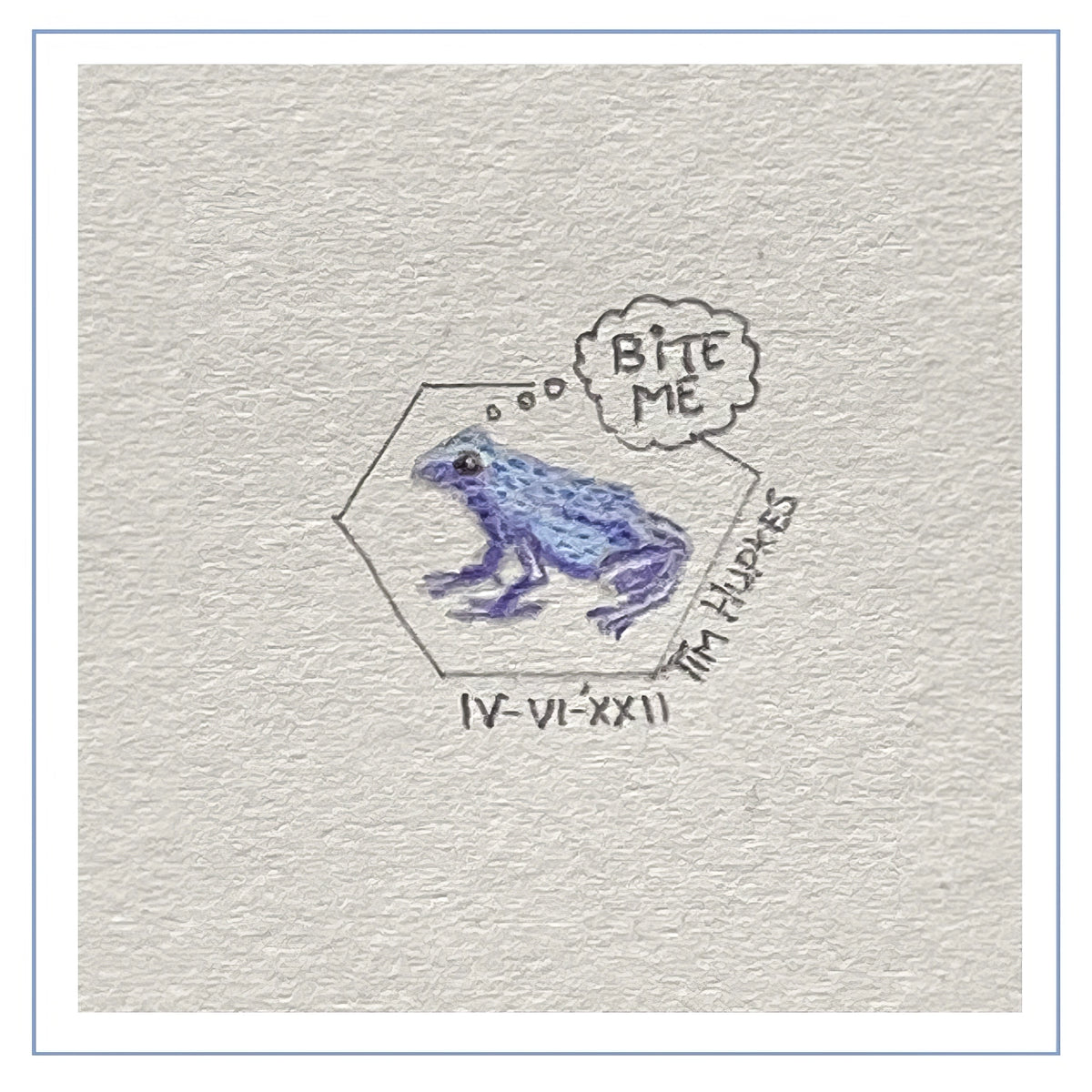 Poison Dart Frog | Original Tiny Drawing | Crude Little Animals