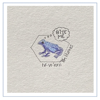 Poison Dart Frog | Original Tiny Drawing | Crude Little Animals