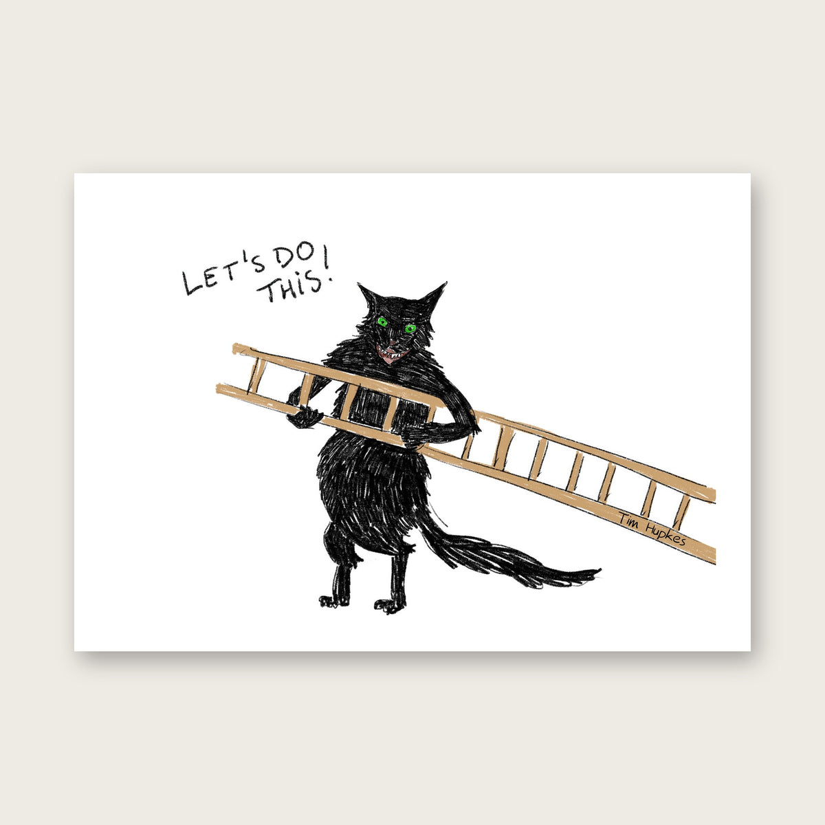 Chaos greeting card by Tim Hupkes