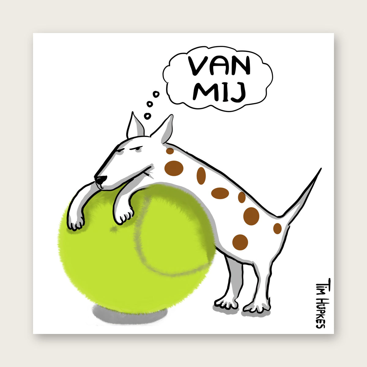 Mine greeting card by Tim Hupkes, Dutch version