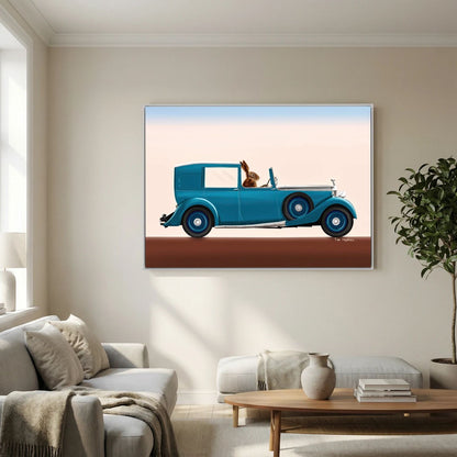 Rolling Hare | Canvas Print