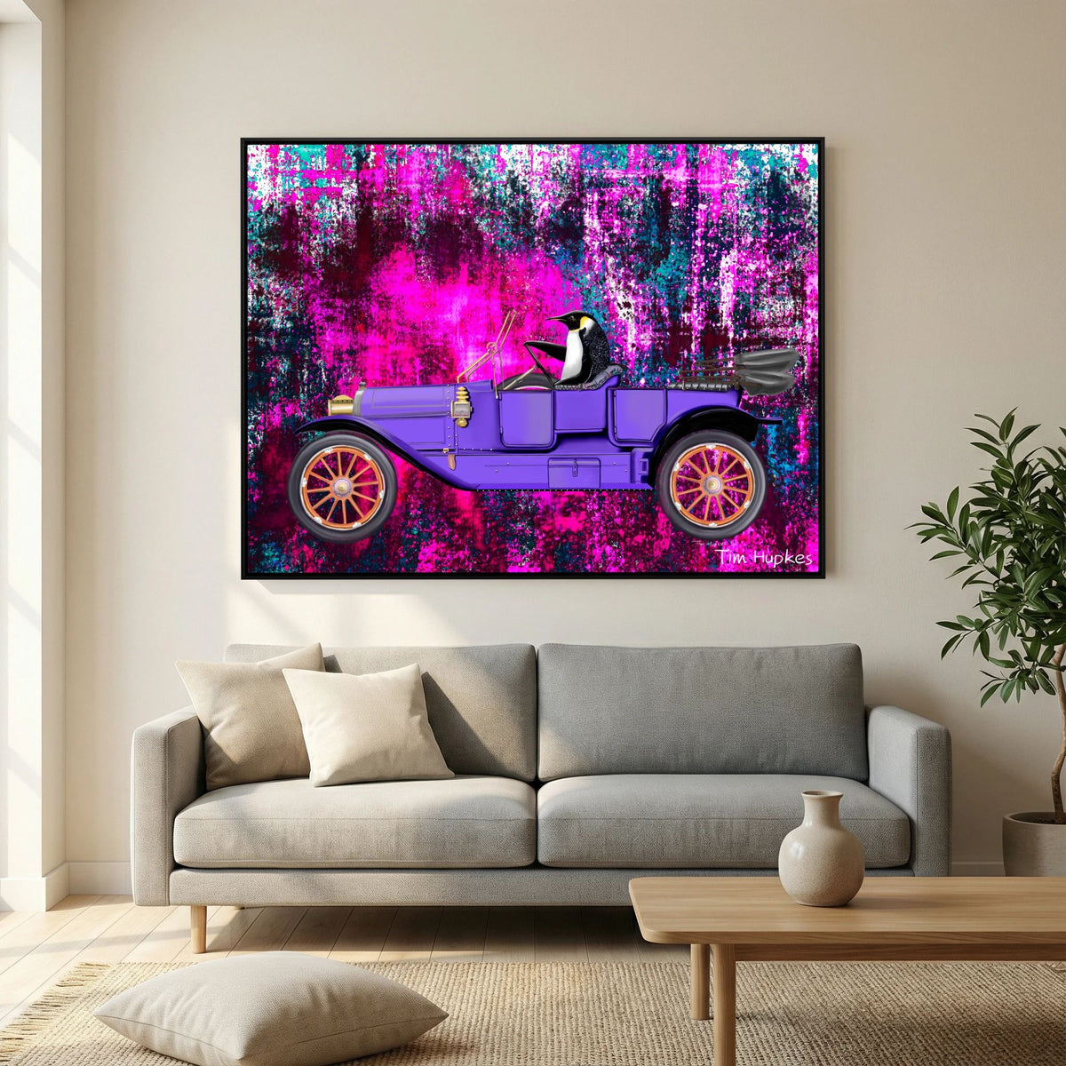 Going for a Spin (fuchsia) | Canvas Print
