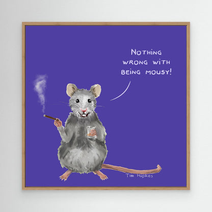 Mousy Purple | Fine Art Canvas Print with mouse