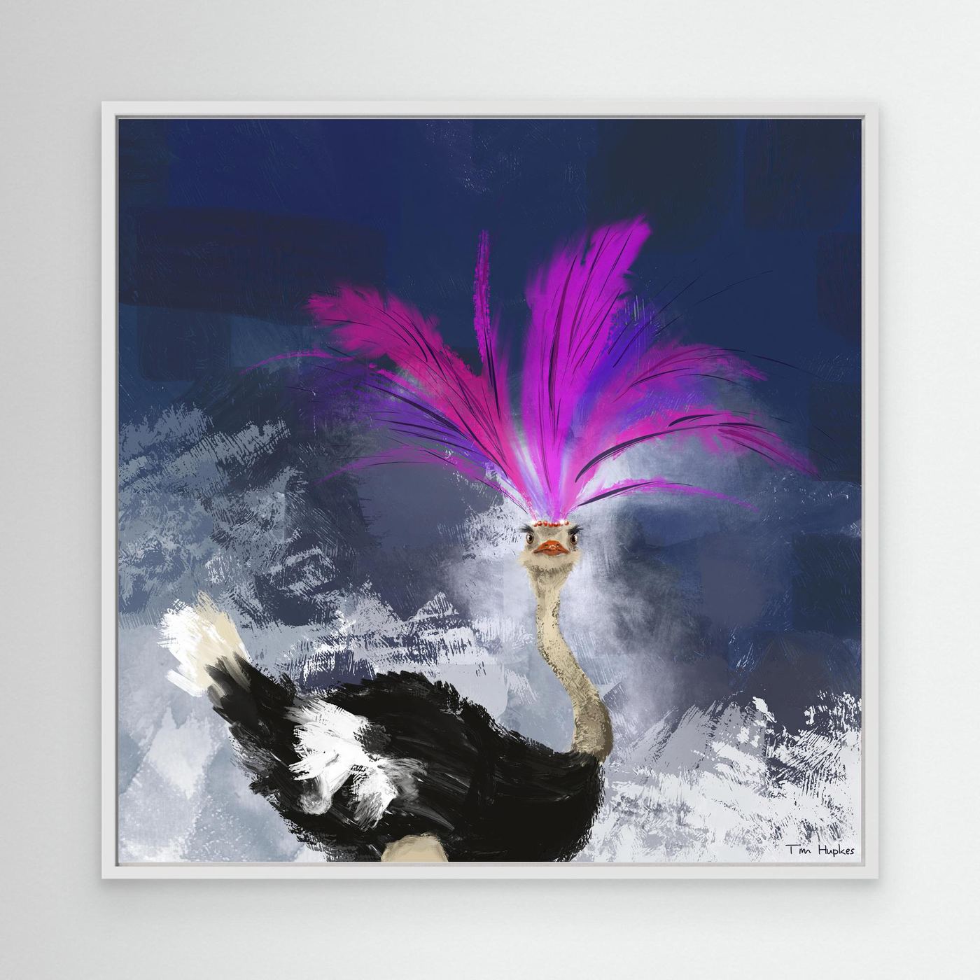 Showgirl | Fine Art Canvas Print with ostrich