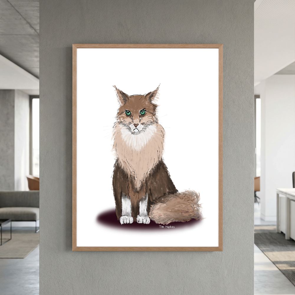 Fine Art Paper Print | Norse Kat | Grumpy Cat