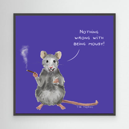 Mousy Purple | Fine Art Canvas Print with mouse