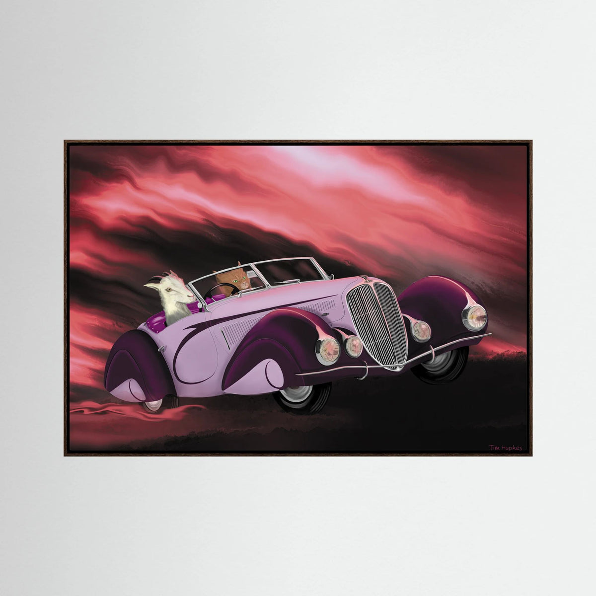 Sunset Drive (mulberry) | Canvas Print Limited Edition