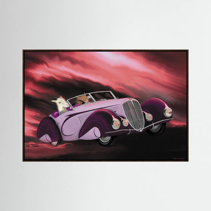 Sunset Drive (mulberry) | Canvas Print Limited Edition