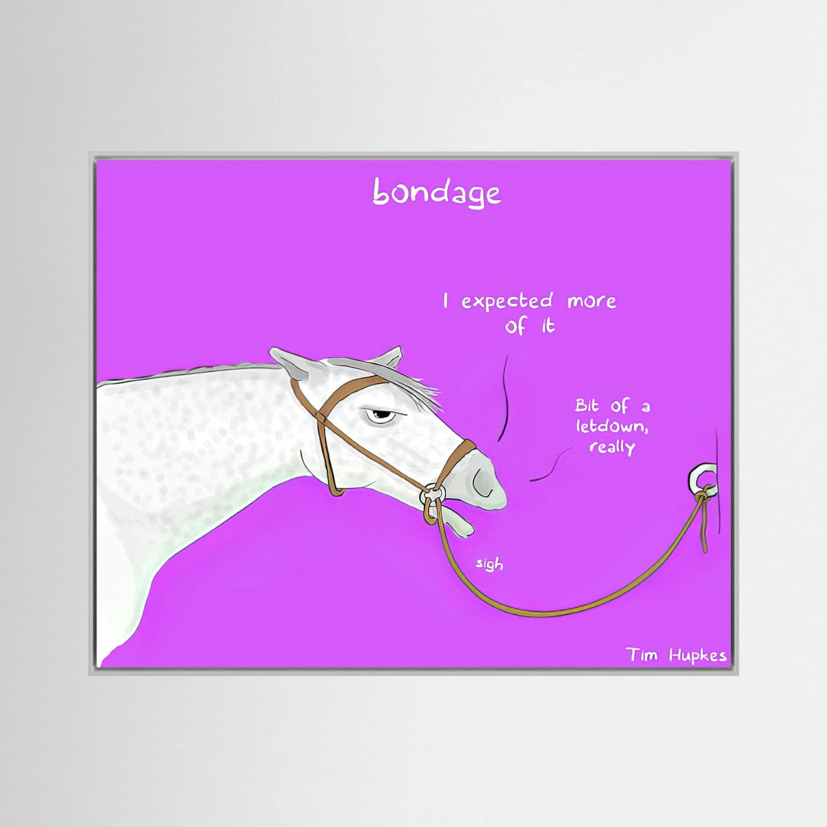 Bondage by Tim Hupkes, canvas print in a white frame