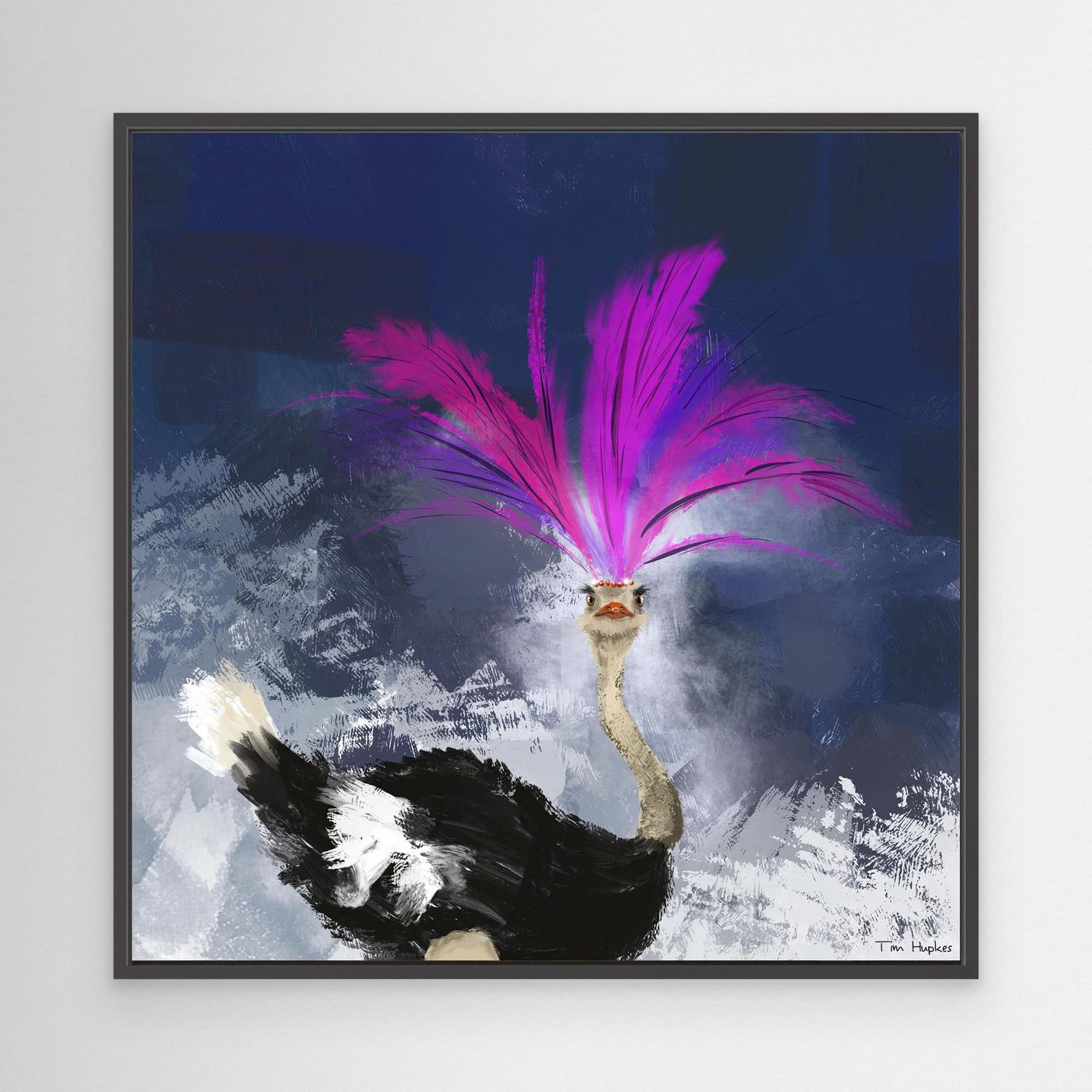 Showgirl | Fine Art Canvas Print with ostrich