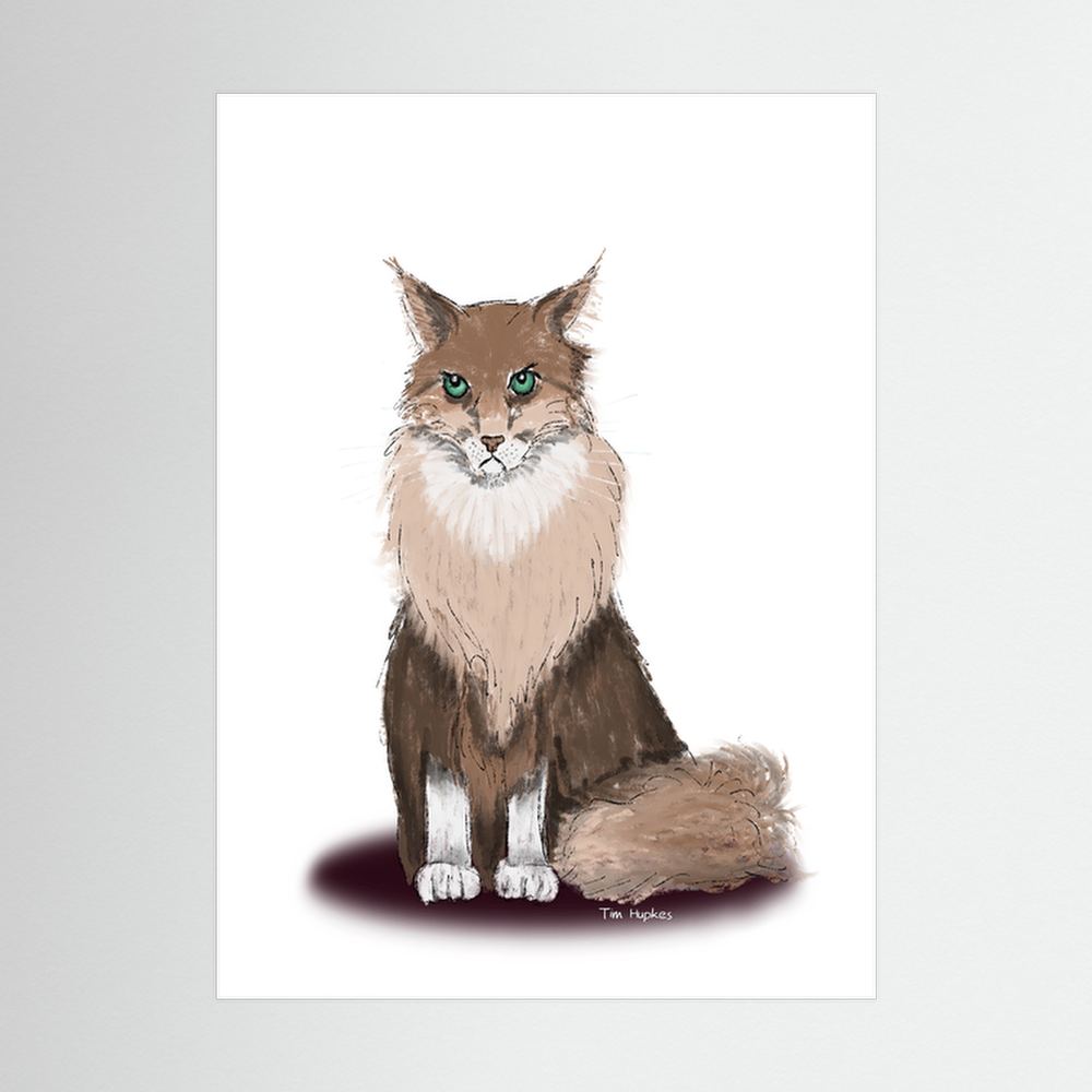 Fine Art Paper Print | Norse Kat | Grumpy Cat