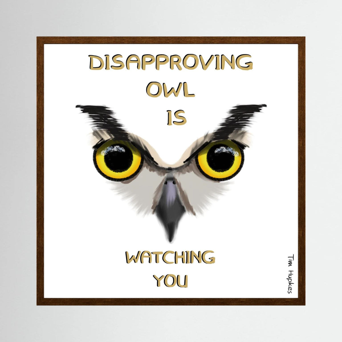 Disapproving owl | White | Paper Print