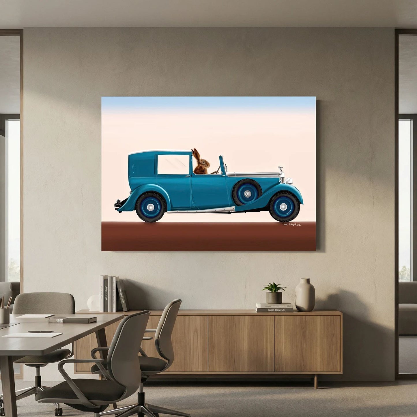 Rolling Hare | Canvas Print