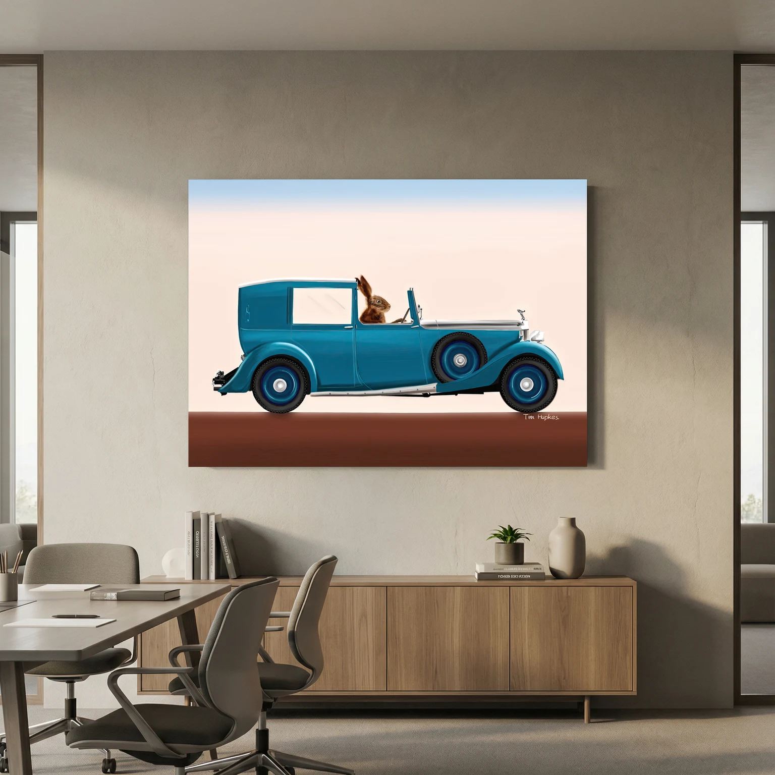 Rolling Hare | Canvas Print