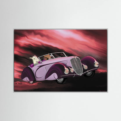 Sunset Drive (mulberry) | Canvas Print Limited Edition