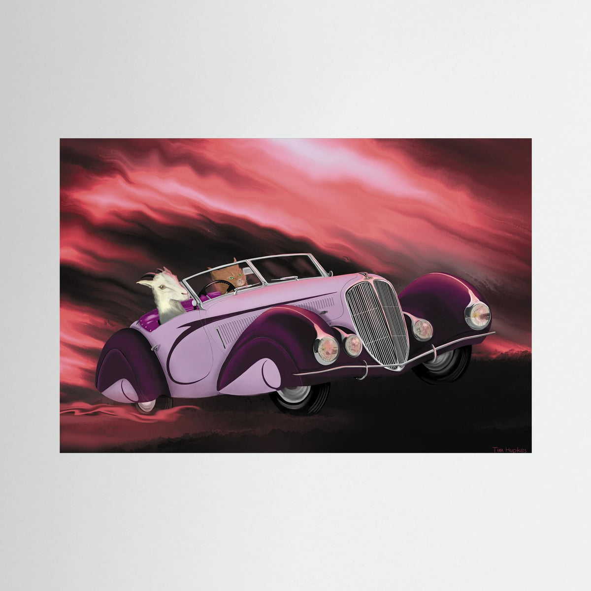 Sunset Drive (mulberry) | Canvas Print Limited Edition