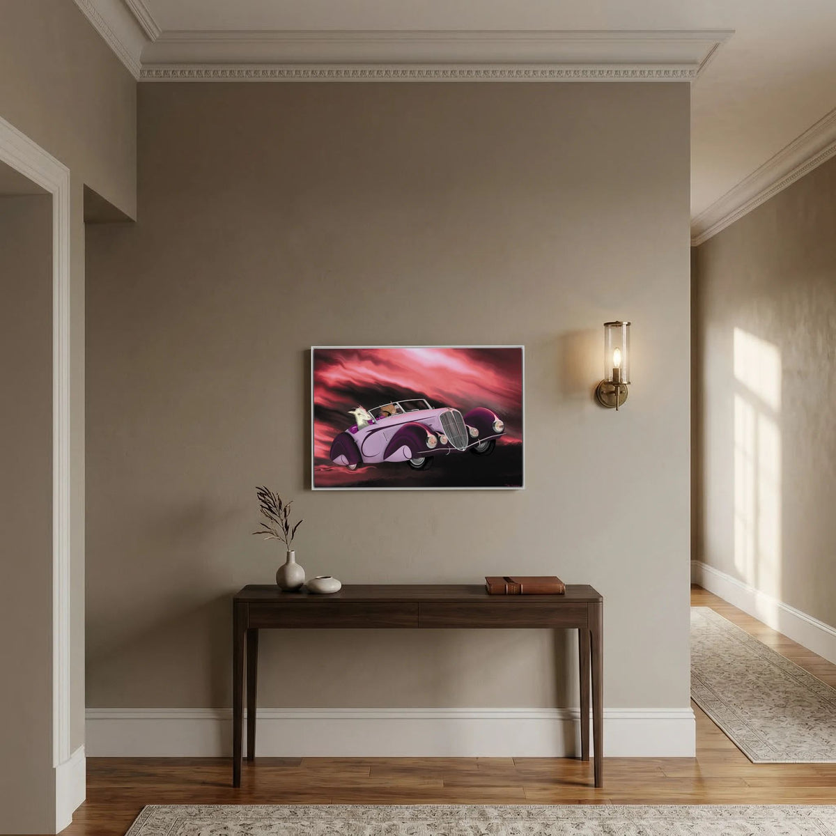 Sunset Drive (mulberry) | Canvas Print Limited Edition