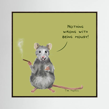 Mousy | Lime | Canvas Print| 30 x 30