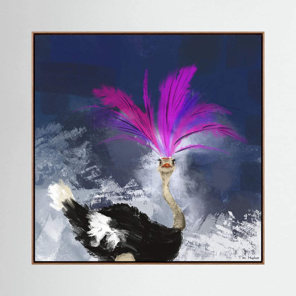 Showgirl | Fine Art Canvas Print with ostrich