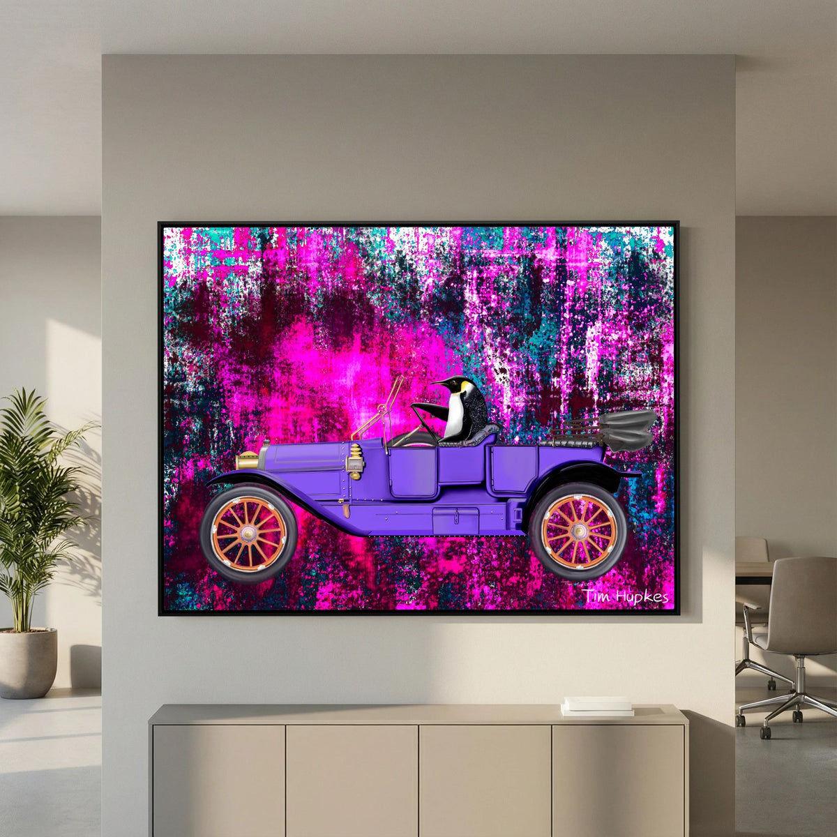 Going for a Spin (fuchsia) | Canvas Print
