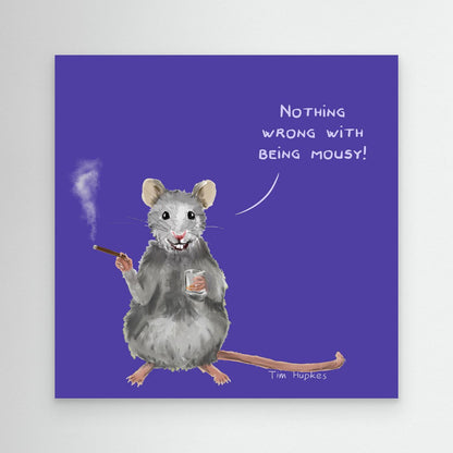 Mousy Purple | Fine Art Canvas Print with mouse