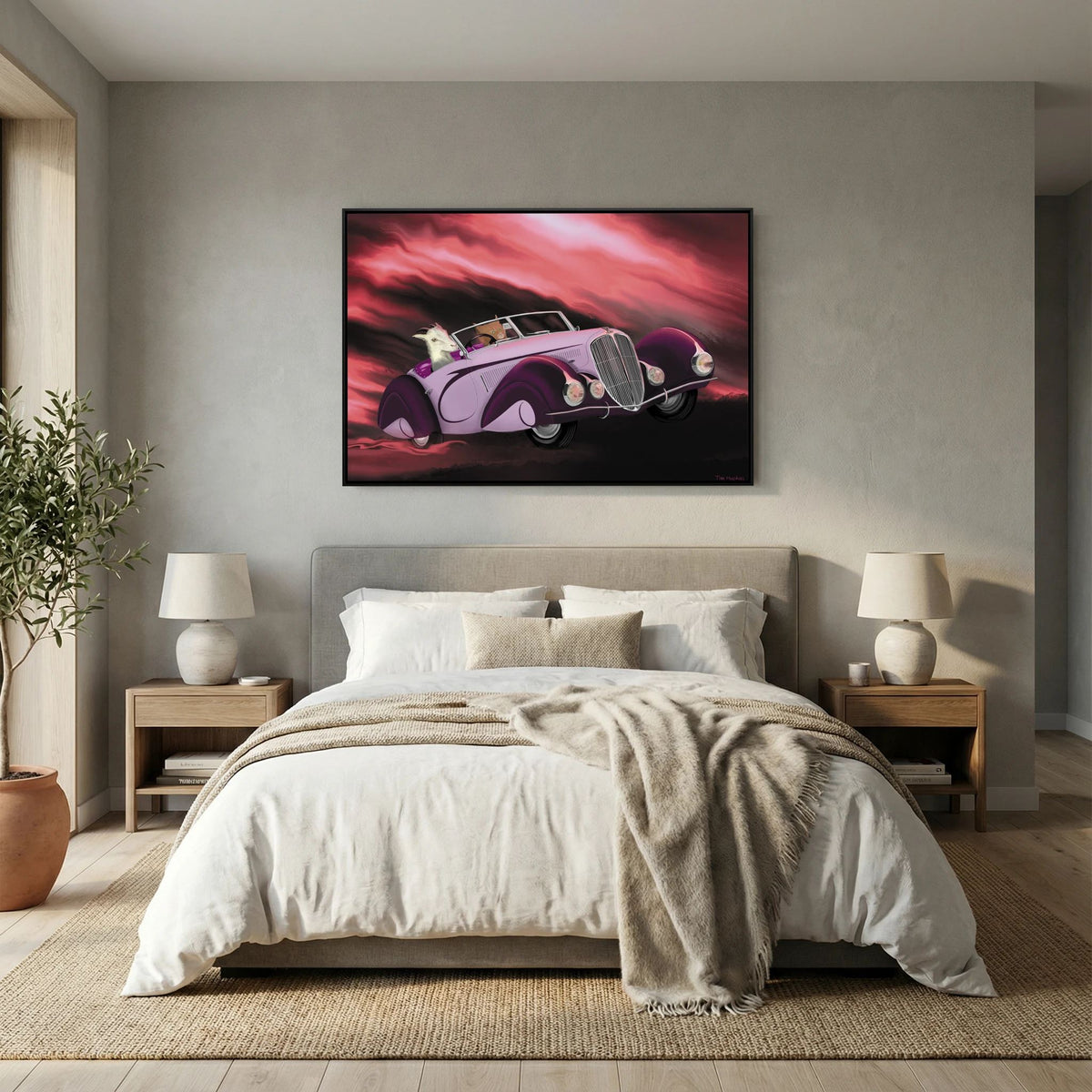 Sunset Drive (mulberry) | Canvas Print Limited Edition