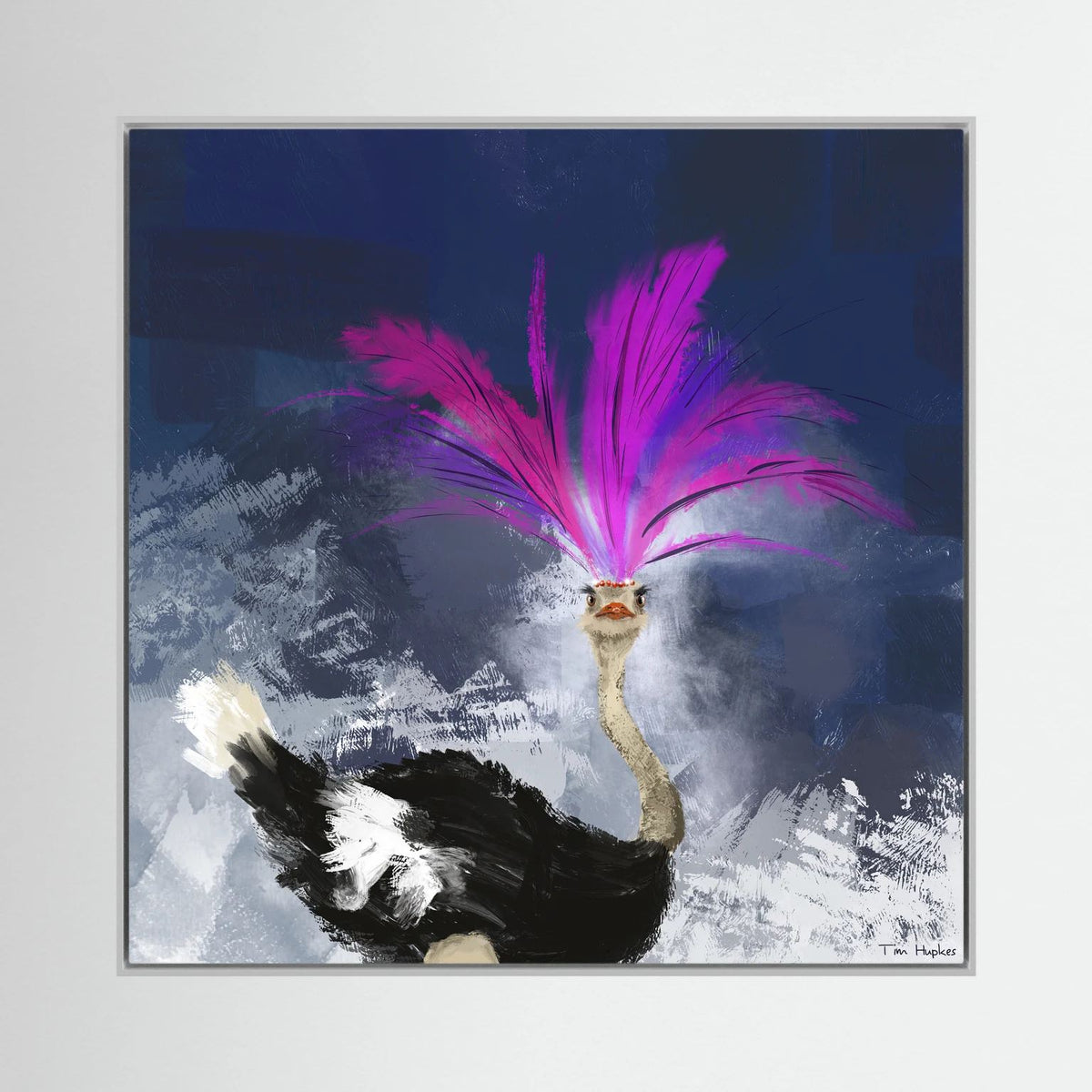 Showgirl | Fine Art Canvas Print with ostrich