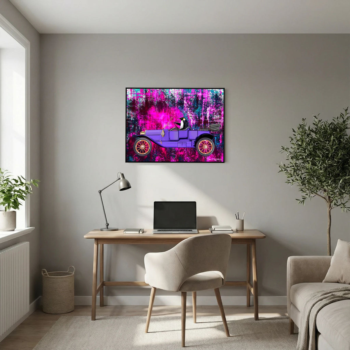 Going for a Spin (fuchsia) | Canvas Print