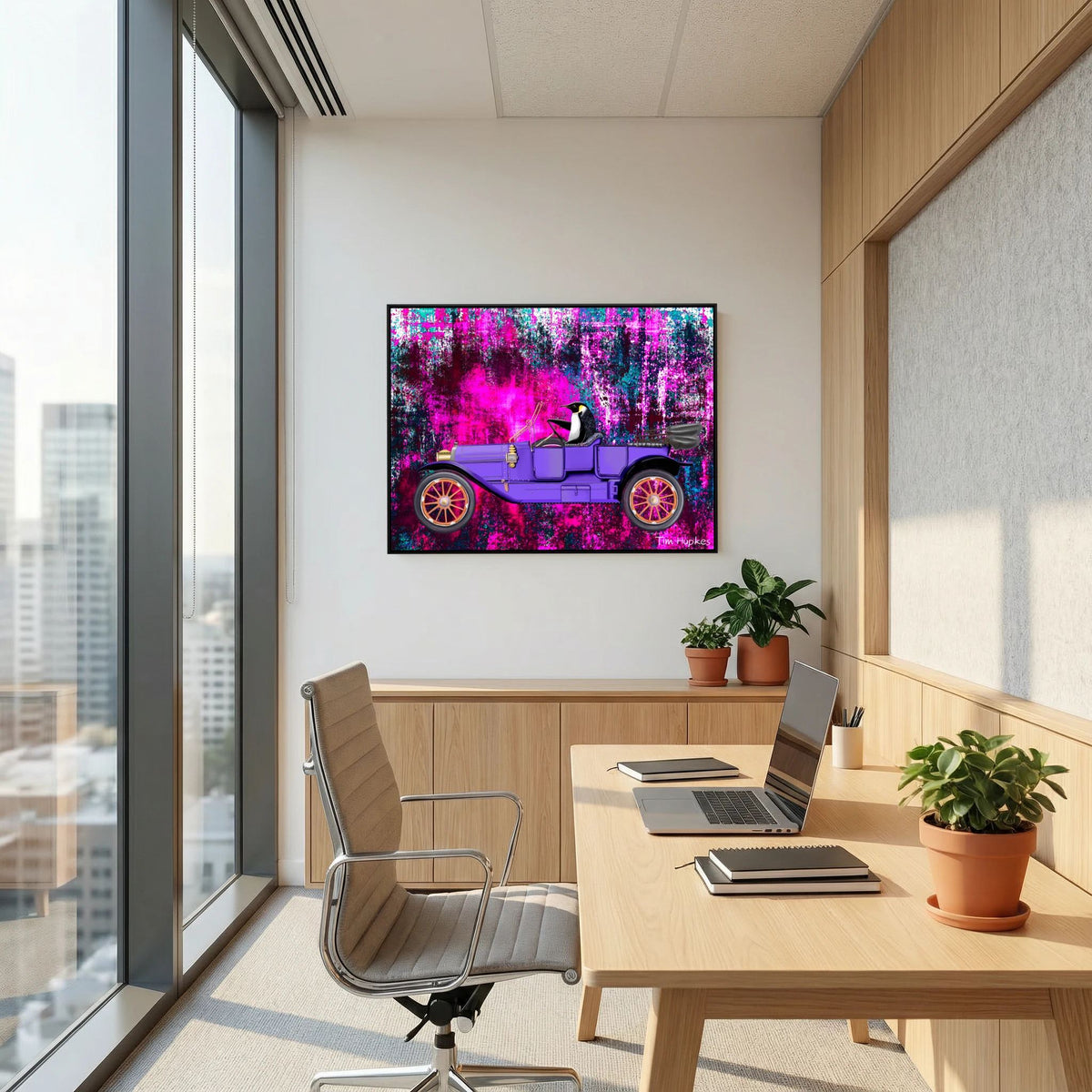 Going for a Spin (fuchsia) | Canvas Print