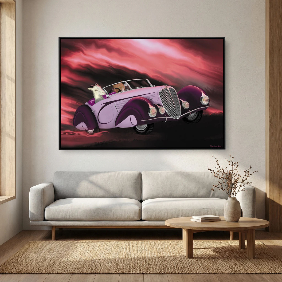 Sunset Drive (mulberry) | Canvas Print Limited Edition