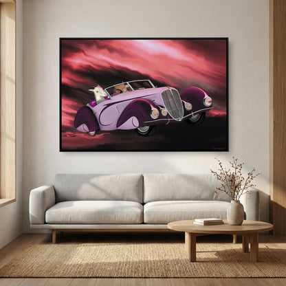 Sunset Drive (mulberry) | Canvas Print Limited Edition