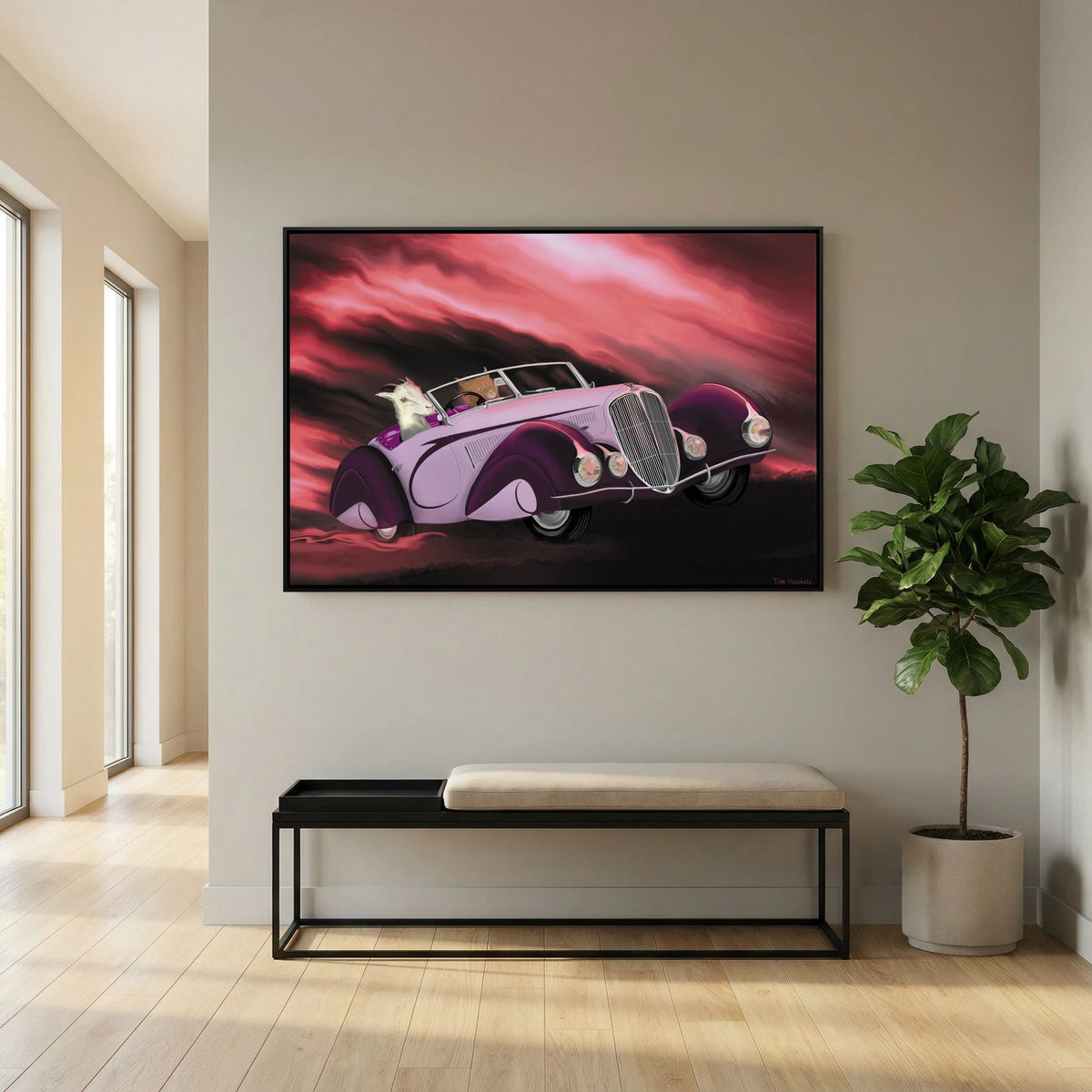Sunset Drive (mulberry) | Canvas Print Limited Edition