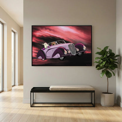 Sunset Drive (mulberry) | Canvas Print Limited Edition