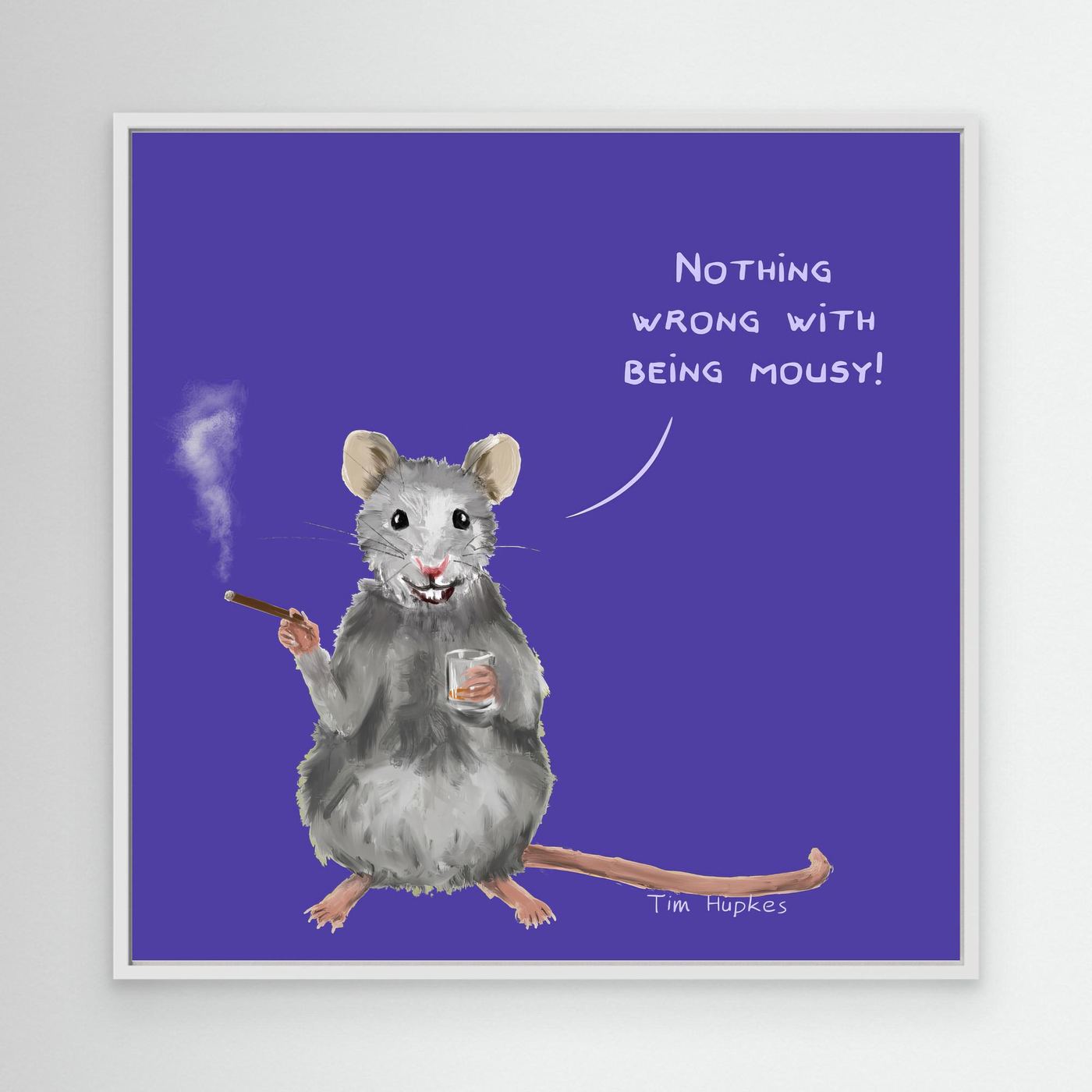 Mousy Purple | Fine Art Canvas Print with mouse